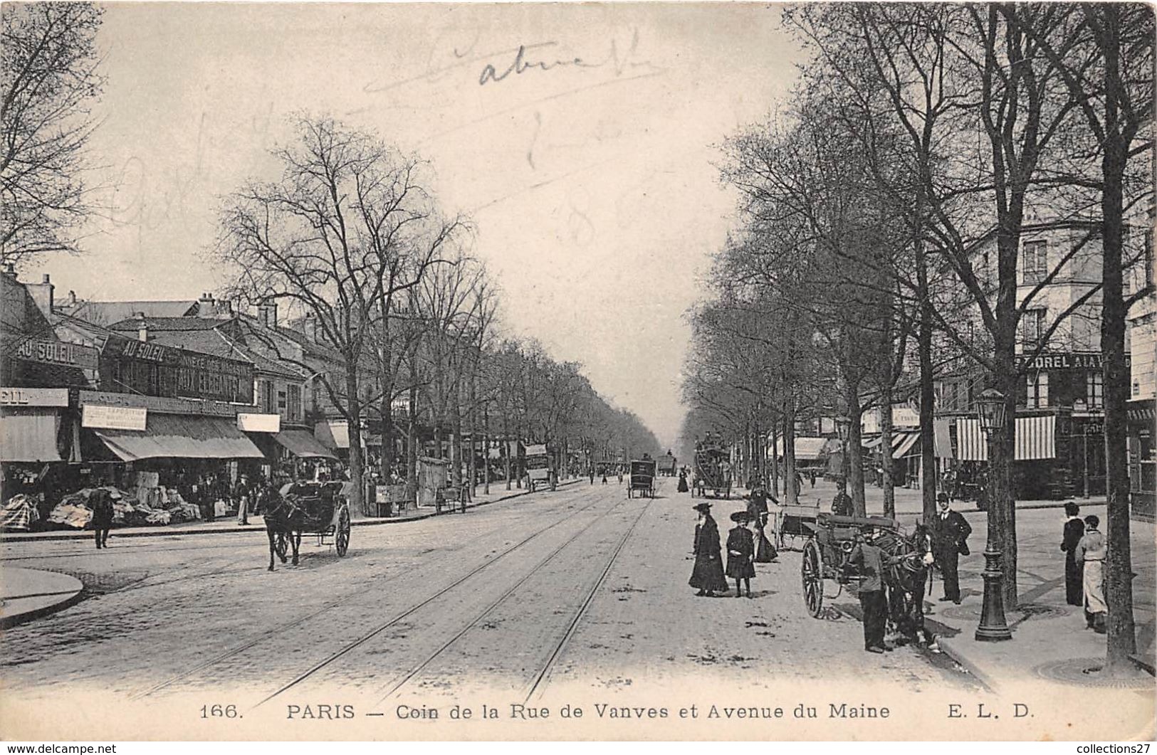 75014-PARIS- COIN DE LA RUE DE VANVES ET  AVENUE DU MAINE - Arrondissement: 14