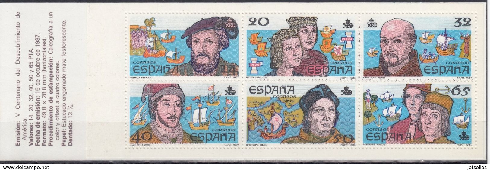 ESPAÑA 1987 CARNET Nº 2919 NUEVO - Blocks & Kleinbögen