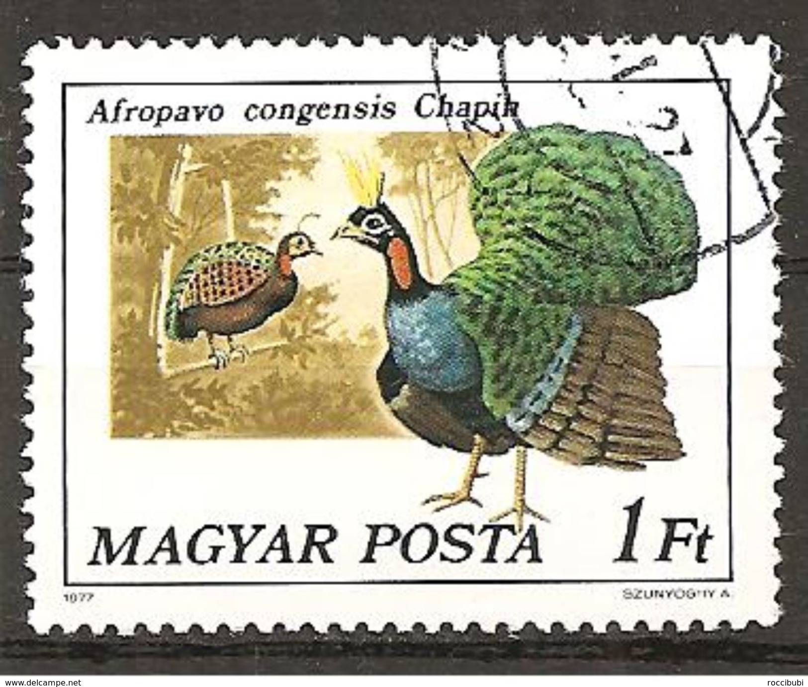 Ungarn 1977 O - Peacocks