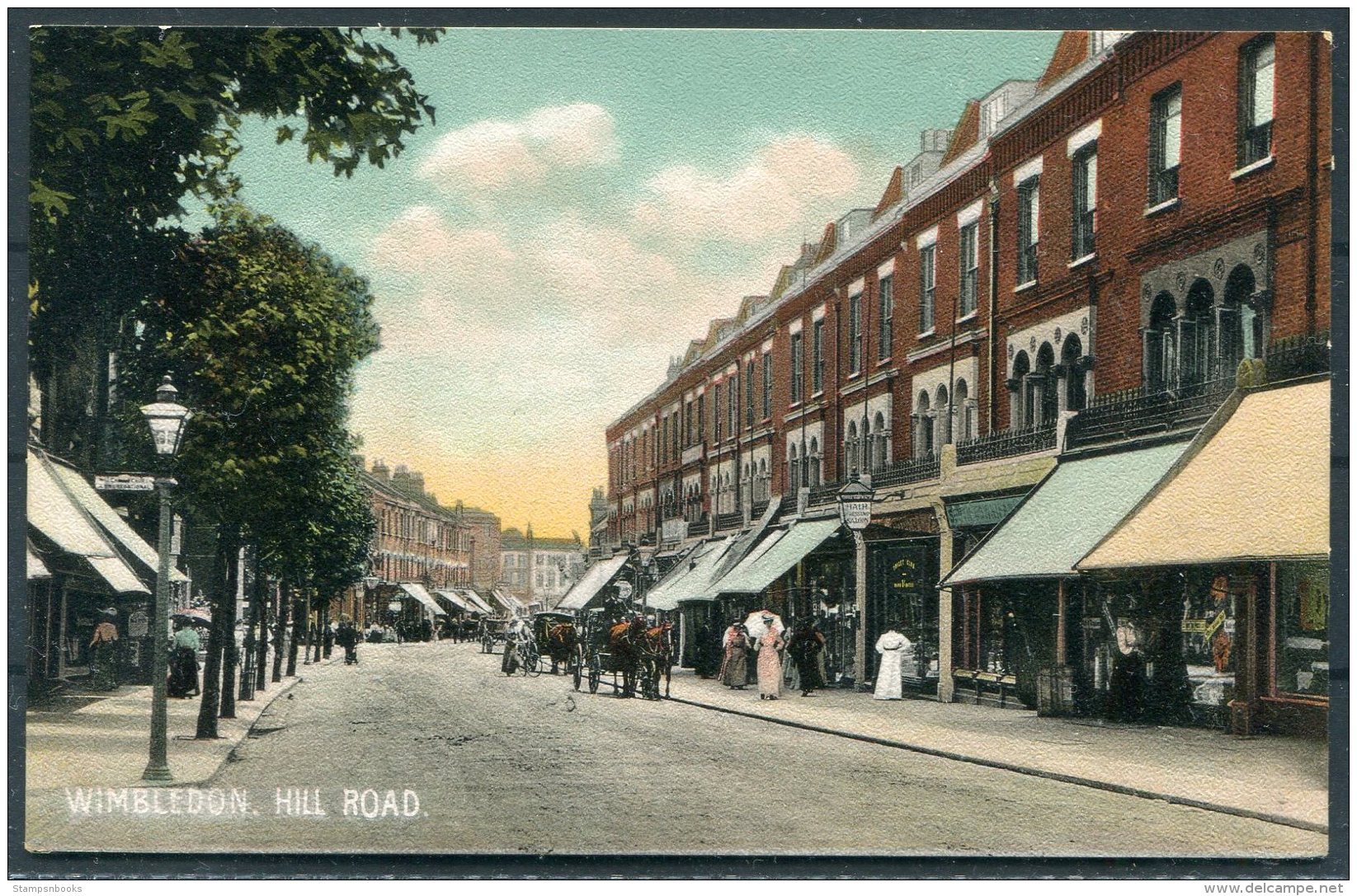 Wimbledon Hill Road Misch &amp; Stock Postcard - Surrey