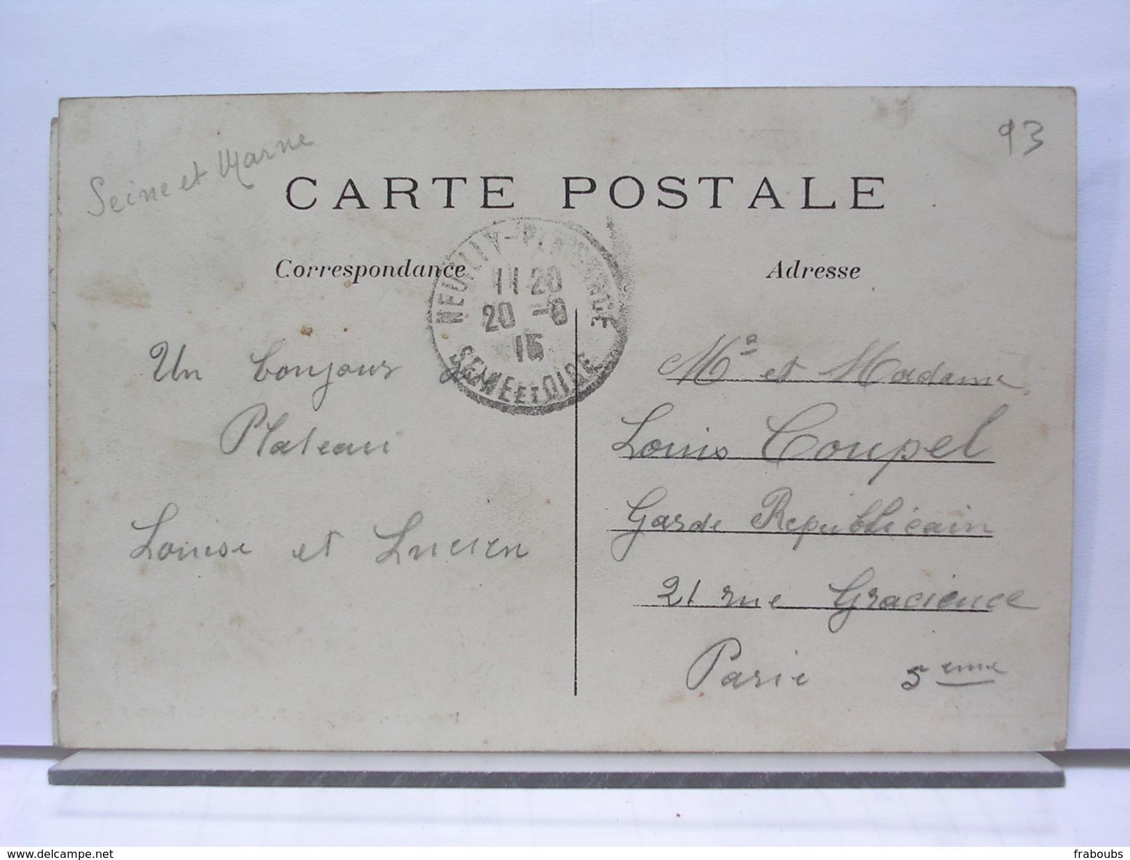 93 - PLATEAU D'AVRON - LE BOIS D'AVRON - 1915 - Other & Unclassified