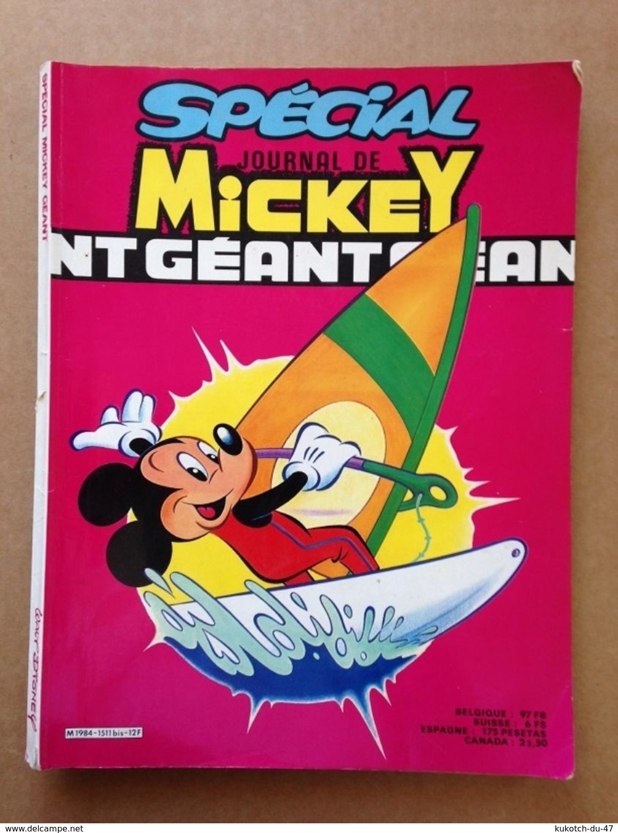 Disney BD Spécial Mickey Géant N°1511 Bis - Année 1984 - Journal De Mickey