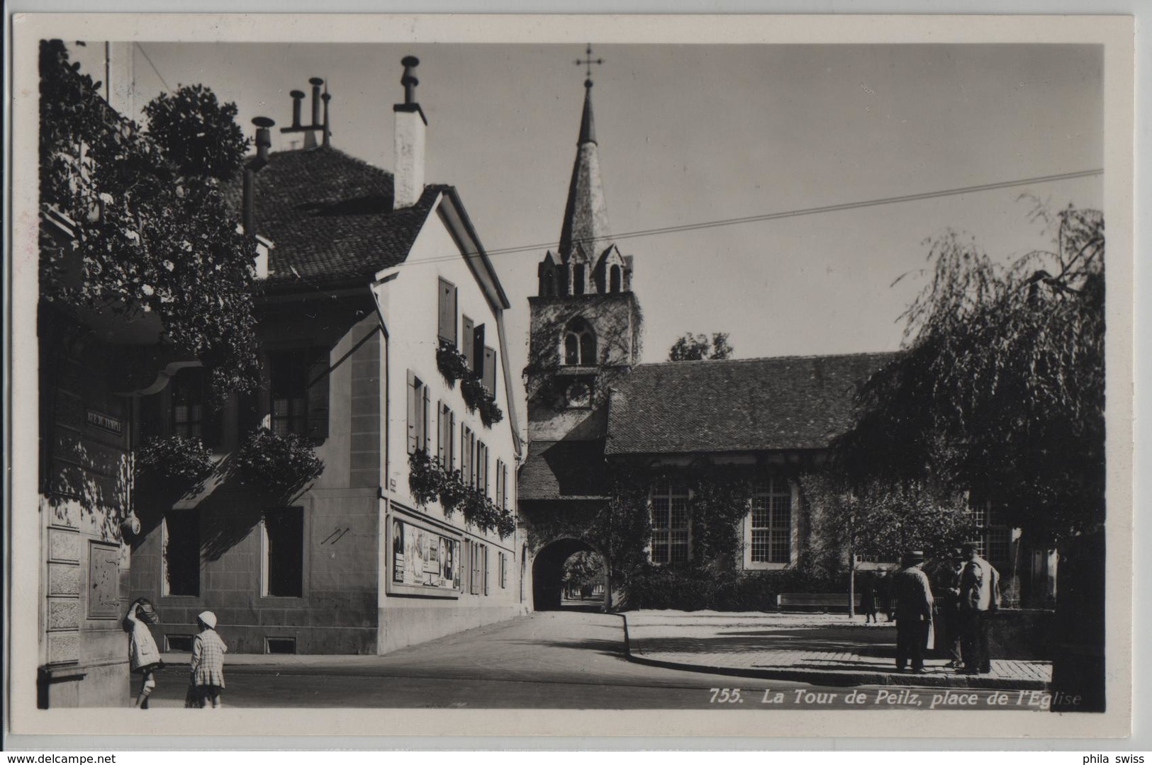 La Tour De Peilz, Place De L'Eglise, Animee - Photo: O. Sartori - La Tour-de-Peilz