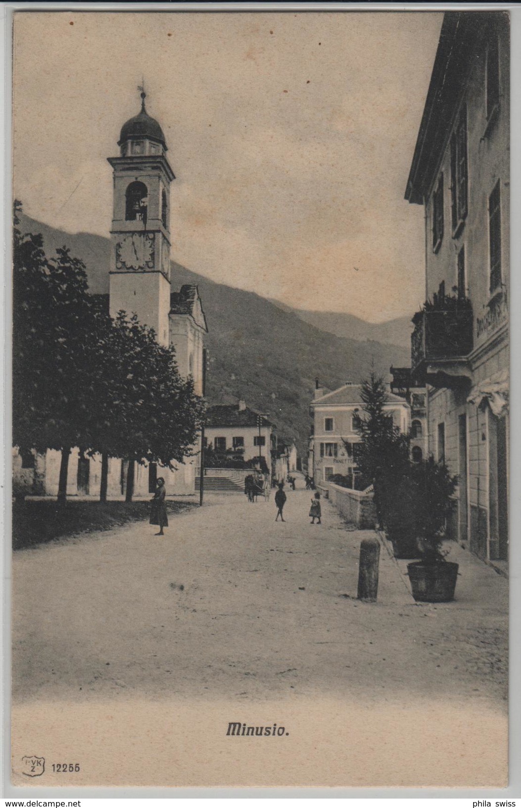 Minusio - Dorfpartie, Partie Nel Villaggio, Animee - Photo: Carl Künzli No. 12255 - Minusio