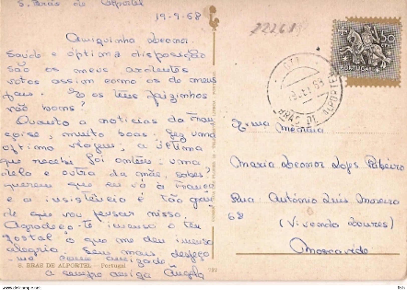 Portugal & Circulated, Greatings From São Bras De Alportel, Para Moscavide 1968   (460) - Gruss Aus.../ Grüsse Aus...