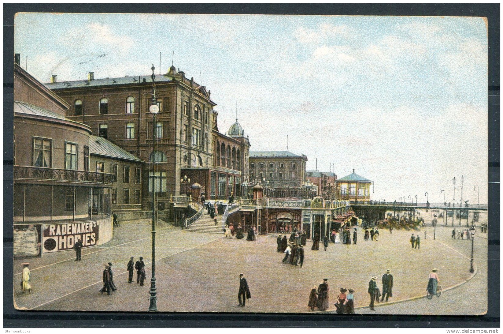 1912 Netherlands Scheveningen Boulevard En Kurhaus Postcard. Amsterdam - Antwerpen TPO - Bruxelles. - Covers & Documents