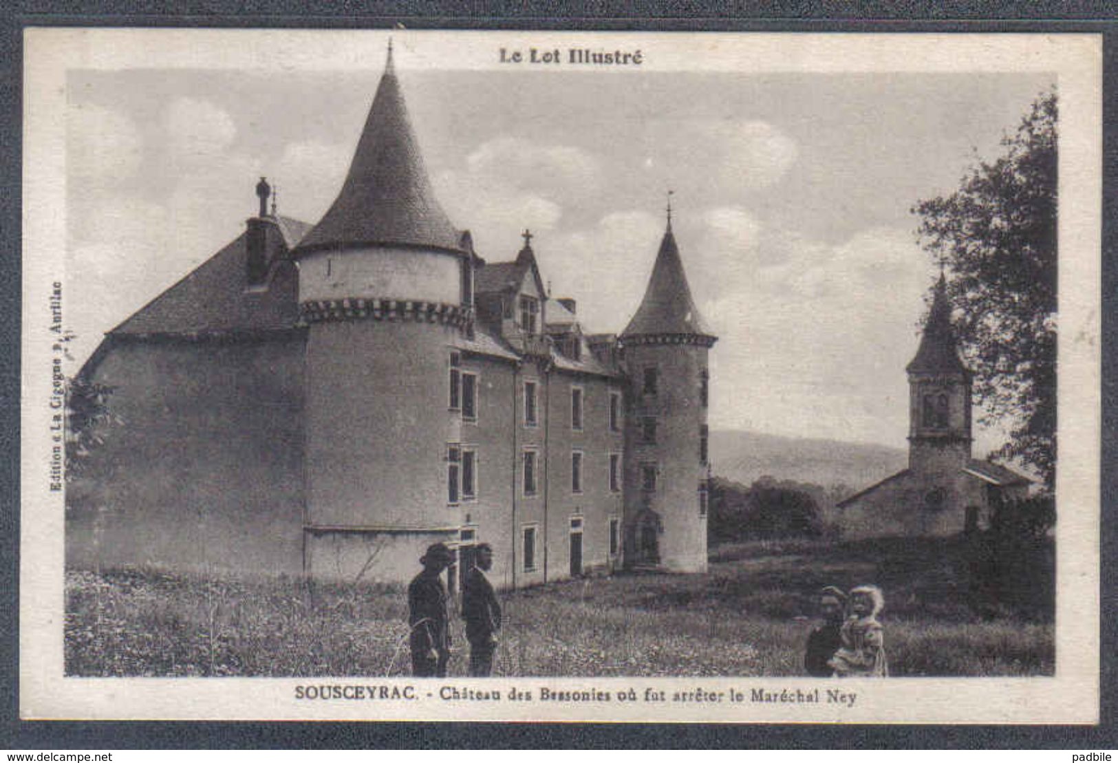 Carte Postale 46. Sousceyrac  Chateau Des Bessonies Trés Beau Plan - Sousceyrac