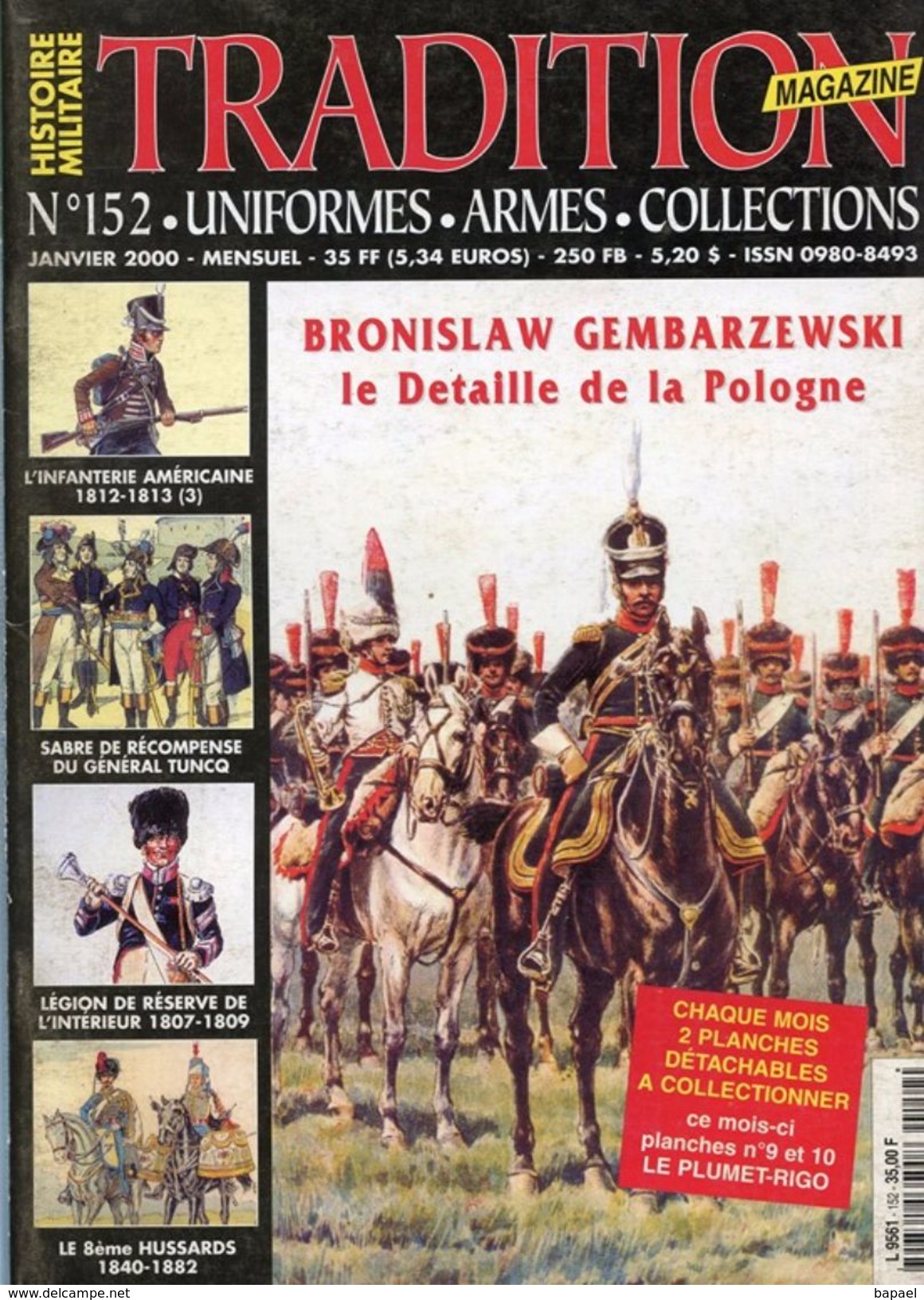 Tradition Magazine - Uniformes.Armes.Collections - Bronislaw Gembarzewski Détail De La Pologne (Couverture Et Sommaire) - Histoire