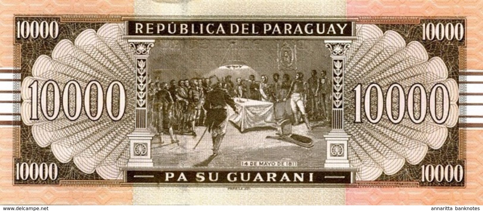 PARAGUAY 10000 GUARANIES 2011 P224e UNC PREFIX G [ PY858a ] - Paraguay