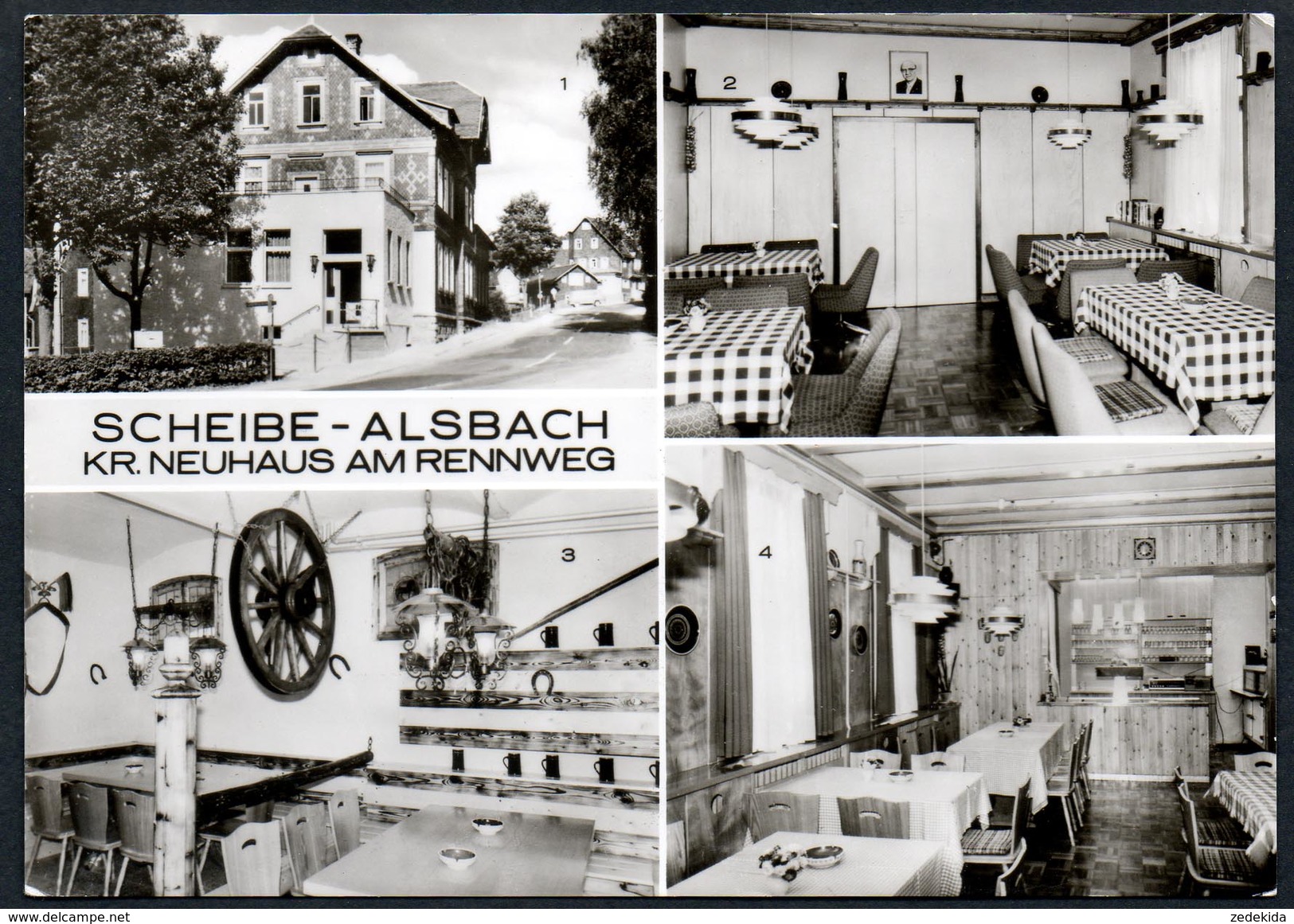 A5696 - Alte MBK Ansichtskarte - Scheibe Alsbach Kr. Neuhaus - HO Gaststätte Zum Mohren TOP - Neuhaus