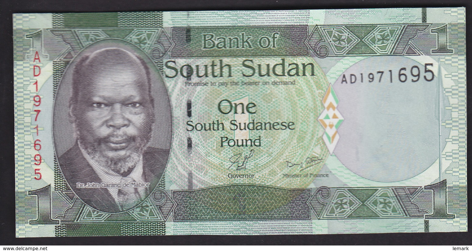 South Sudan 1 Pound 2011 P5 UNC - South Sudan