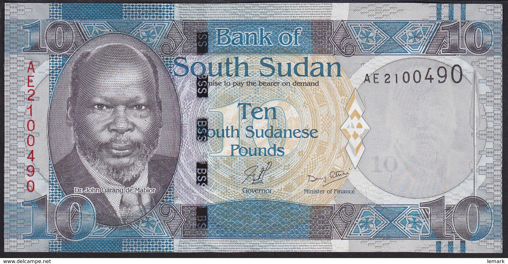 South Sudan 10 Pound 2011 P7 UNC - Sudan Del Sud