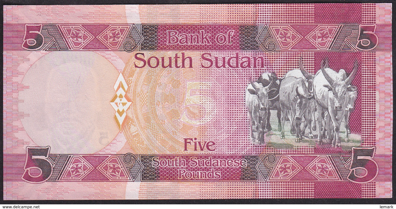 South Sudan 5 Pound 2015 Pnew UNC - South Sudan