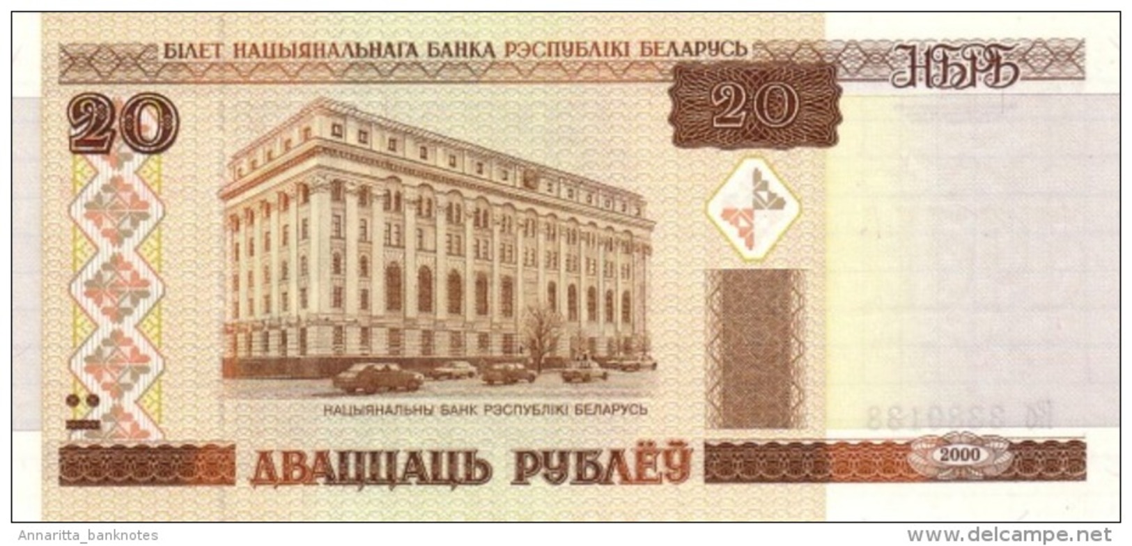 BELARUS 20 P&#x423;&#x411;&#x41B;&#x401;&#x40E; (RUBLES) 2000 P-24 UNC  [BY124a] - Belarus