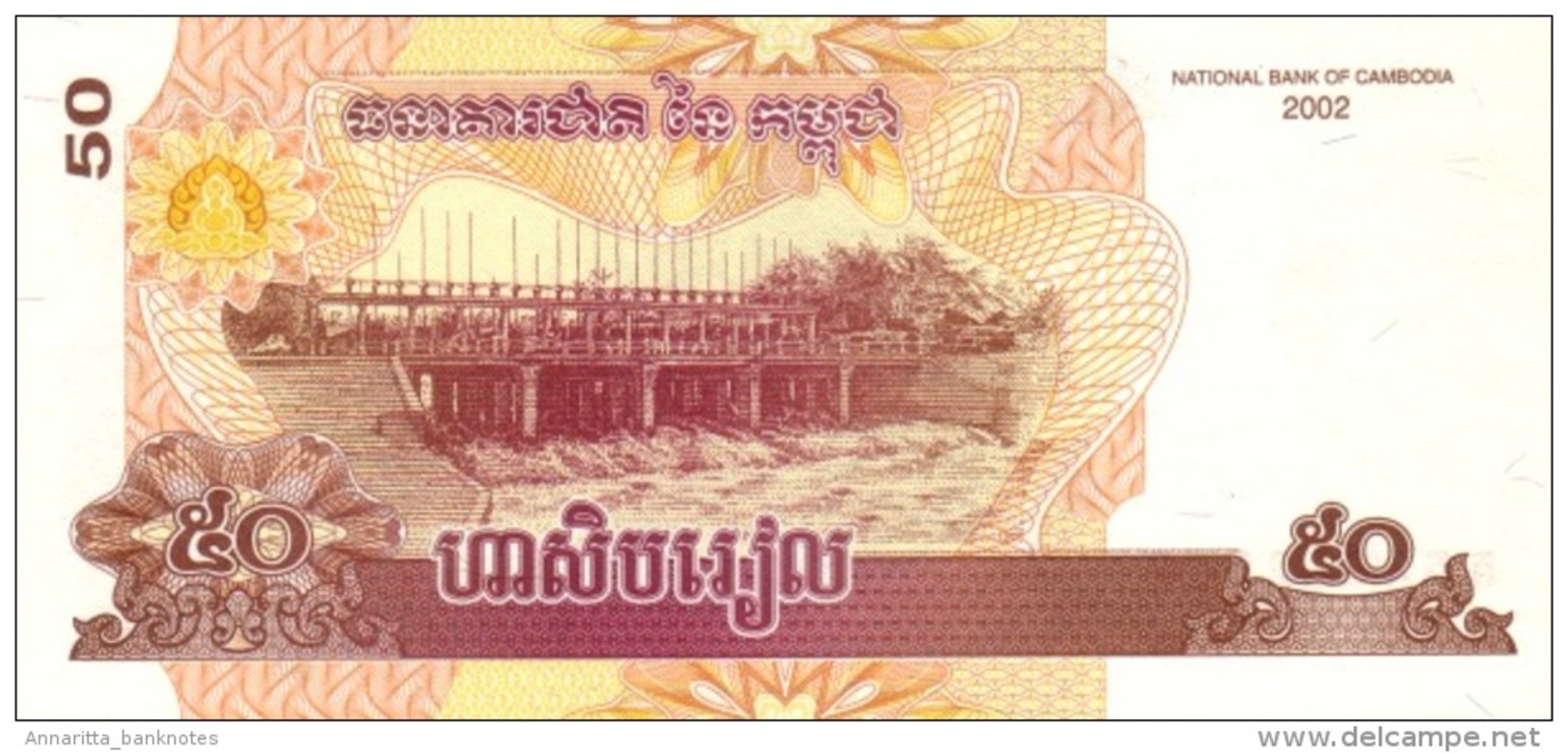 CAMBODIA 50 RIELS 2002 P-52a UNC  [KH415a] - Cambodja