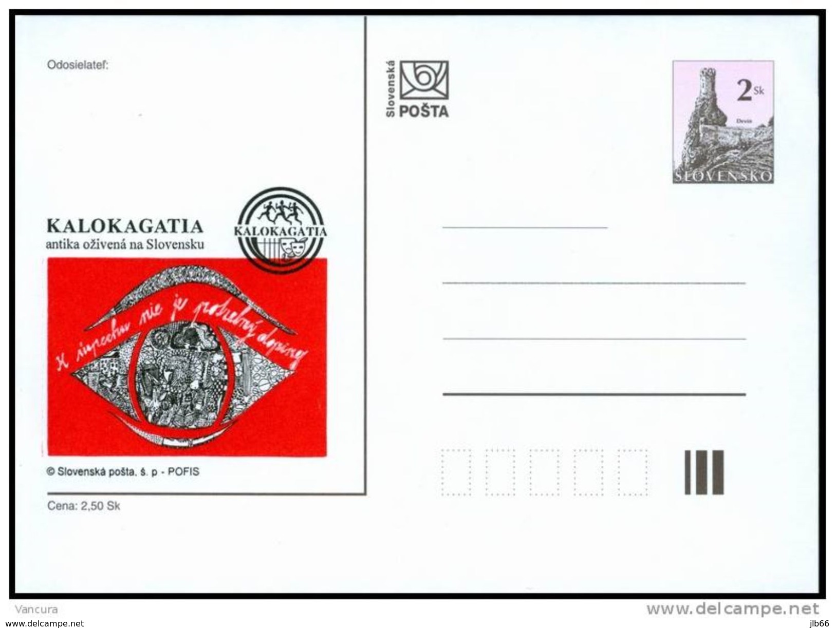 Slovaquie 1997 CDV 19 Kalokagatia - Cartes Postales