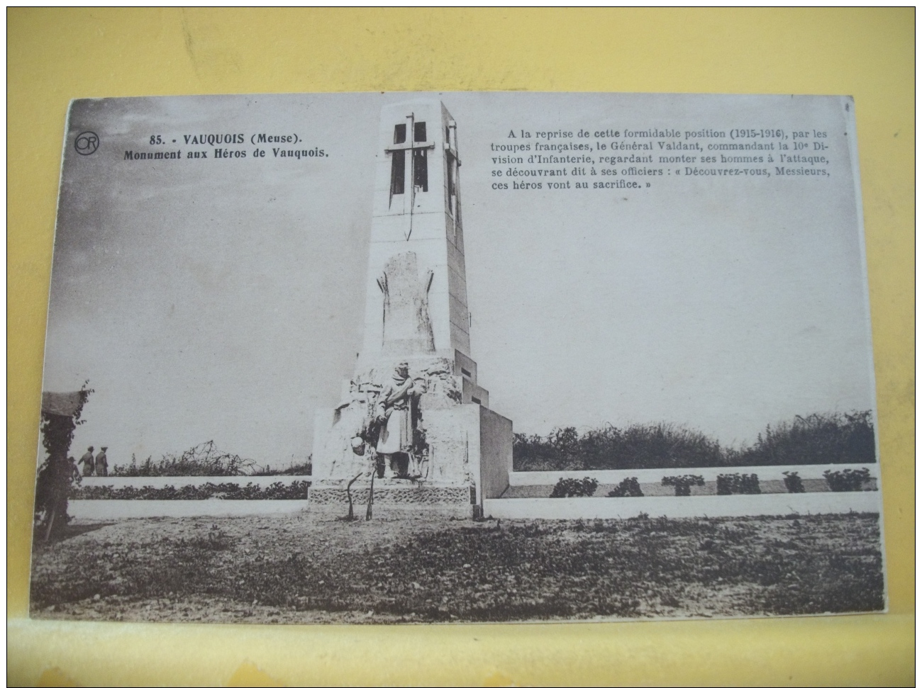 B10 4295 - 55 VAUQUOIS - MONUMENT AUX HEROS DE VAUQUOIS - EDIT. O. R. N° 85 - 1930 - Altri & Non Classificati