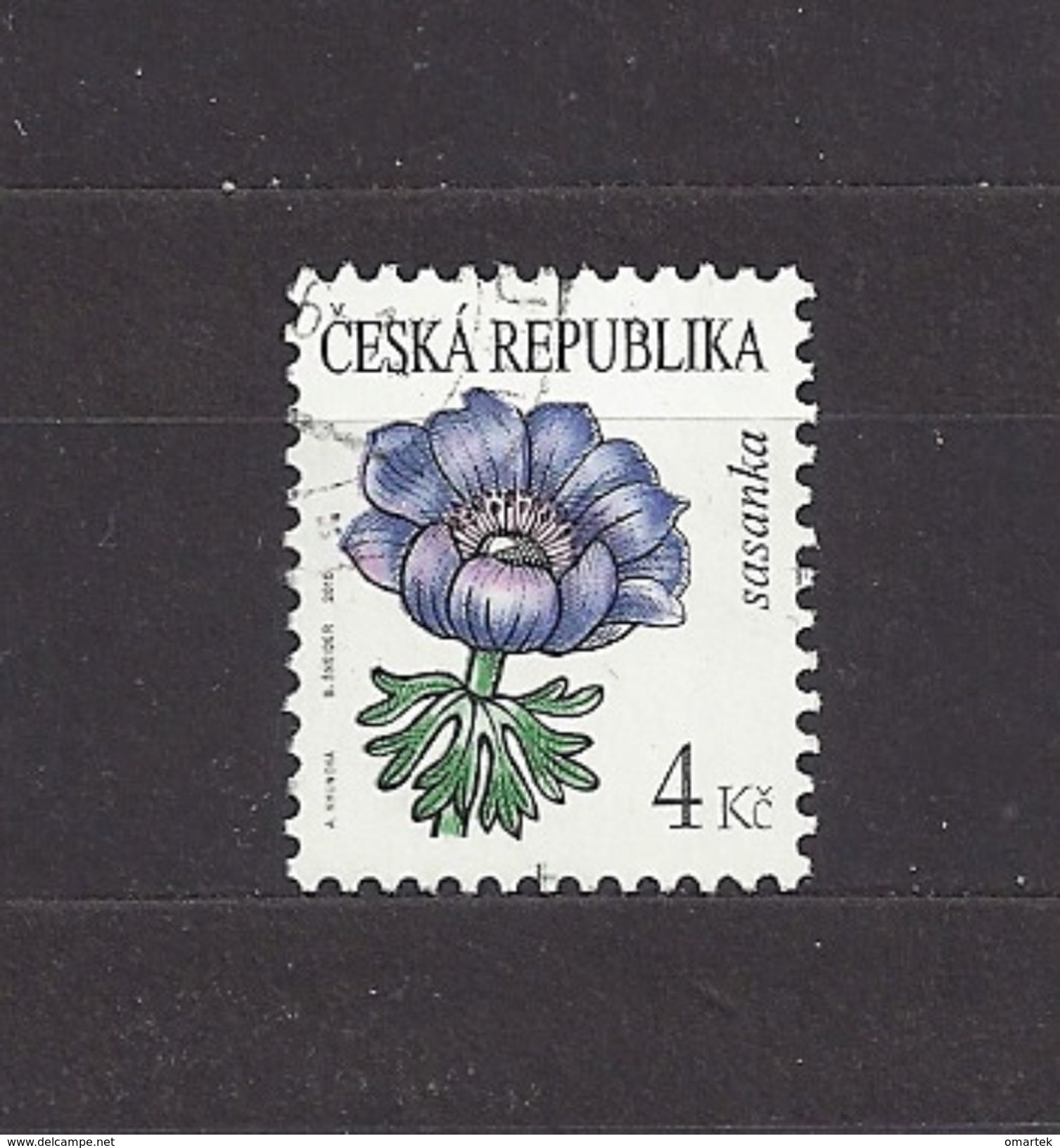 Czech Republic  Tschechische Republik 2010 ⊙ Mi  651 Sc 3467 Flowers: Anemone. C.5 - Oblitérés