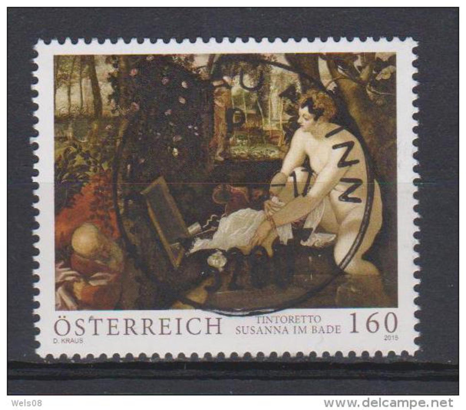 Österreich 2015: "Tintoretto-Susanna Im Bade" Gestempelt (siehe Foto/Scan) - Gebraucht