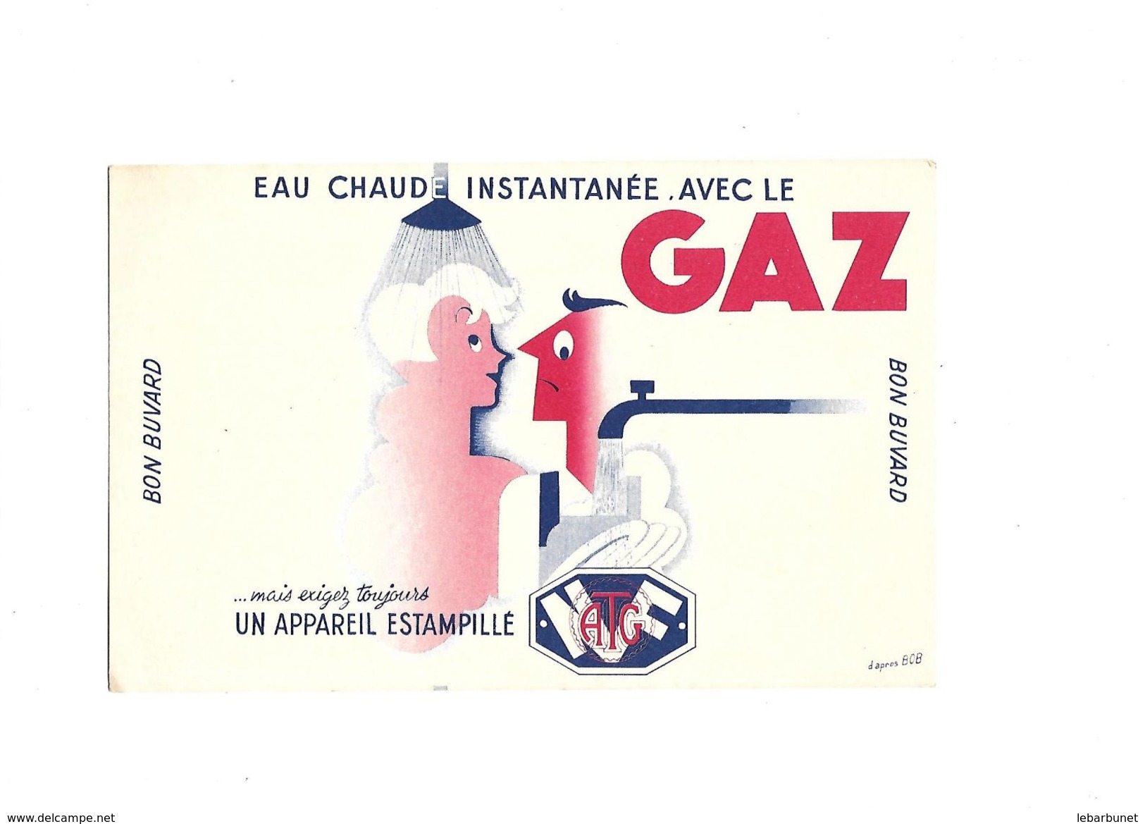 Buvard  Gaz Eau Chaude Instantané - Electricité & Gaz