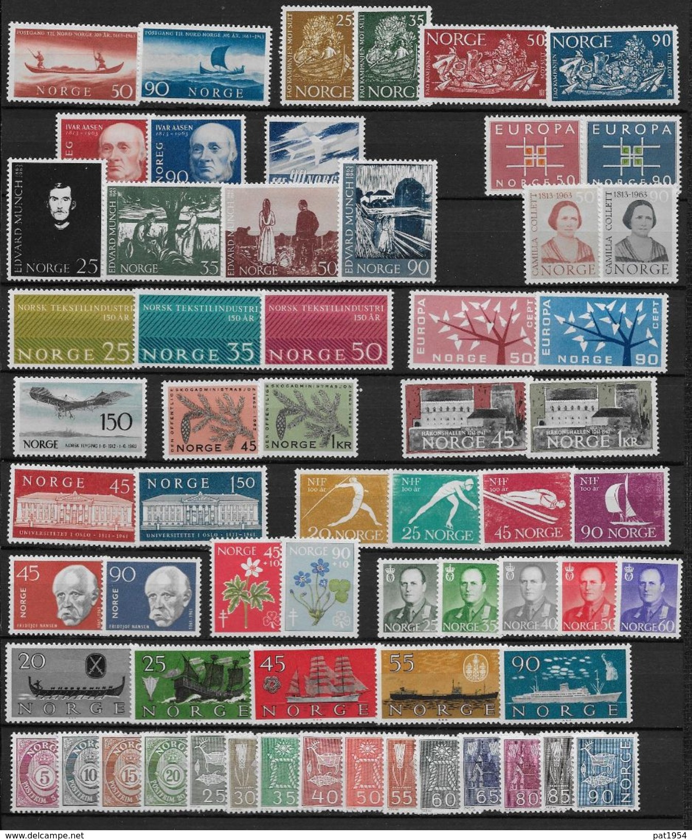 Norvège Années 1960/64 Lot De Timbres Neufs* MLH Tous Différents En Séries Complètes  Cote 175 Euros - Collections