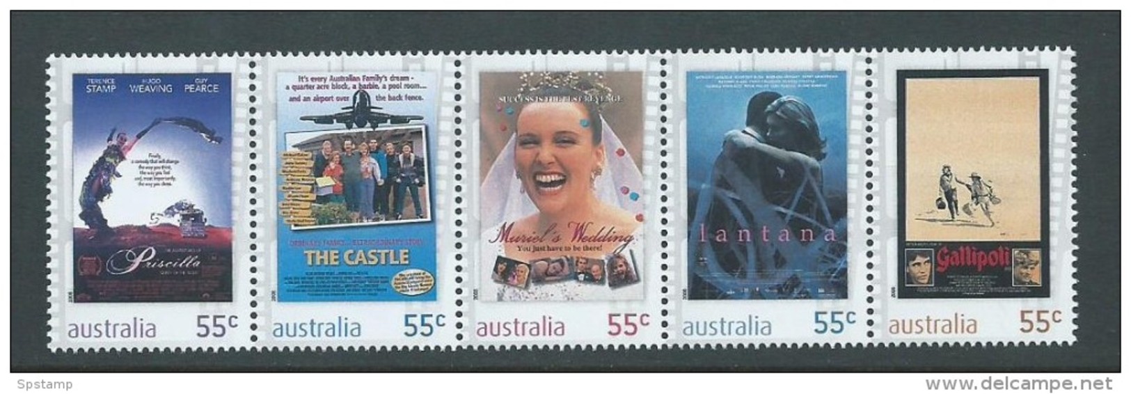 Australia 2008 Films Of Australia Strip Of 5 MNH - Mint Stamps