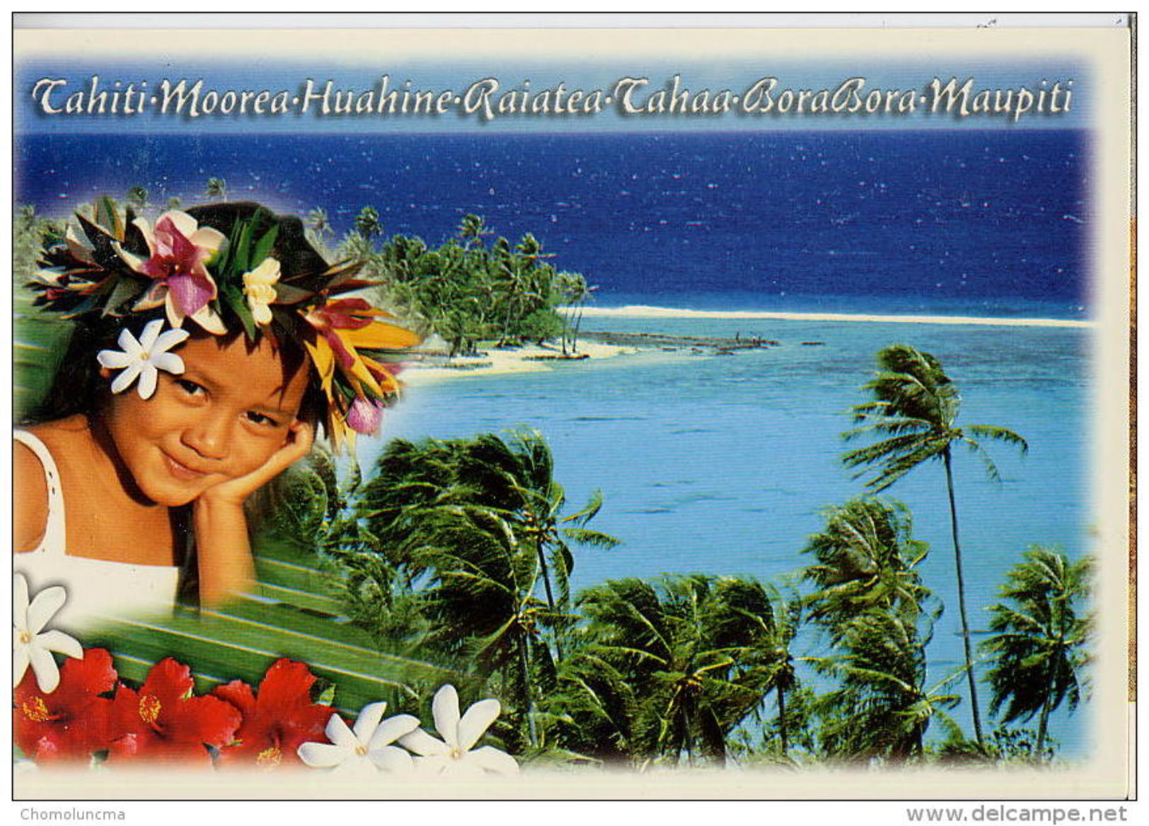 PAP Polynésie Française Tahiti Moorea Huahine RaieteraTahaa Bora Bora Maupiti Hibiscus Tiaré Gardenia Coiffe Girl Child - Interi Postali