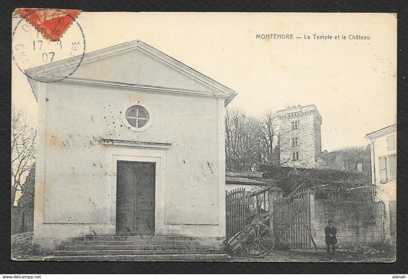 MONTENDRE Rare Le Temple Et Le Château () Chte Mme (17) - Montendre