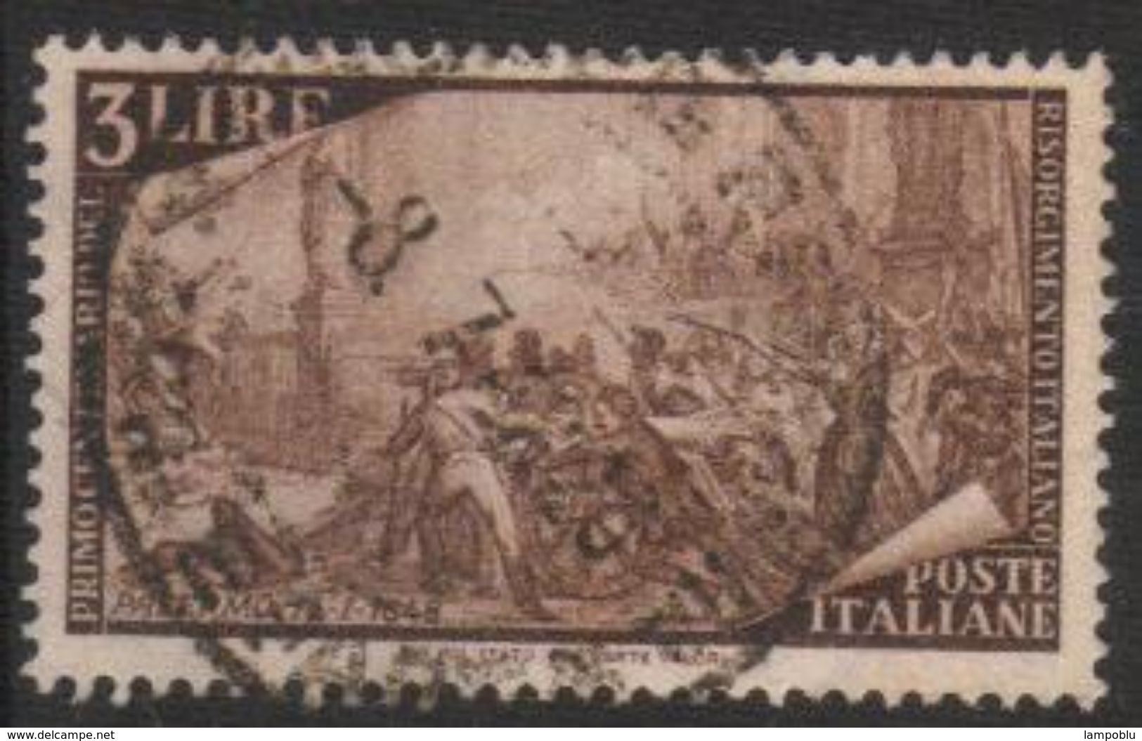 1948 - Rirorgimento - 3 Lire - Sassone 580 - 1946-60: Usati