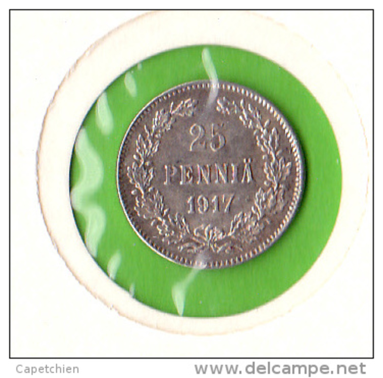 FINLANDE / 25 PENNIÄ / WITH CROWN / 1917   - BEL ETAT / SUP - Finlande