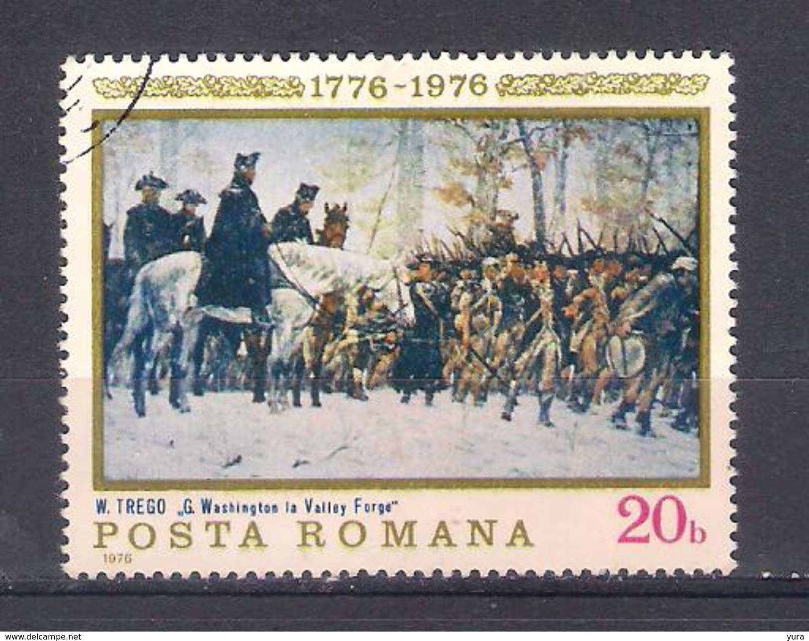 Romania 1976 Mi Nr 3320 Painting With Gum (a1p19) - Us Independence