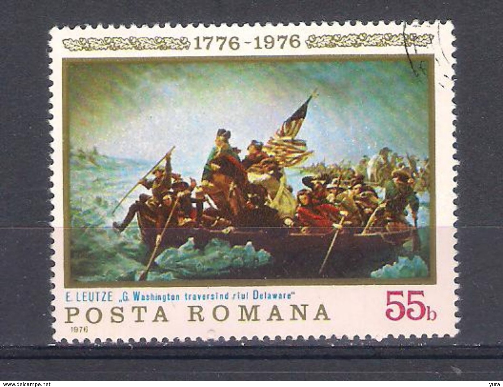 Romania 1976 Mi Nr 3322 Painting  With Gum (a1p19) - Us Independence