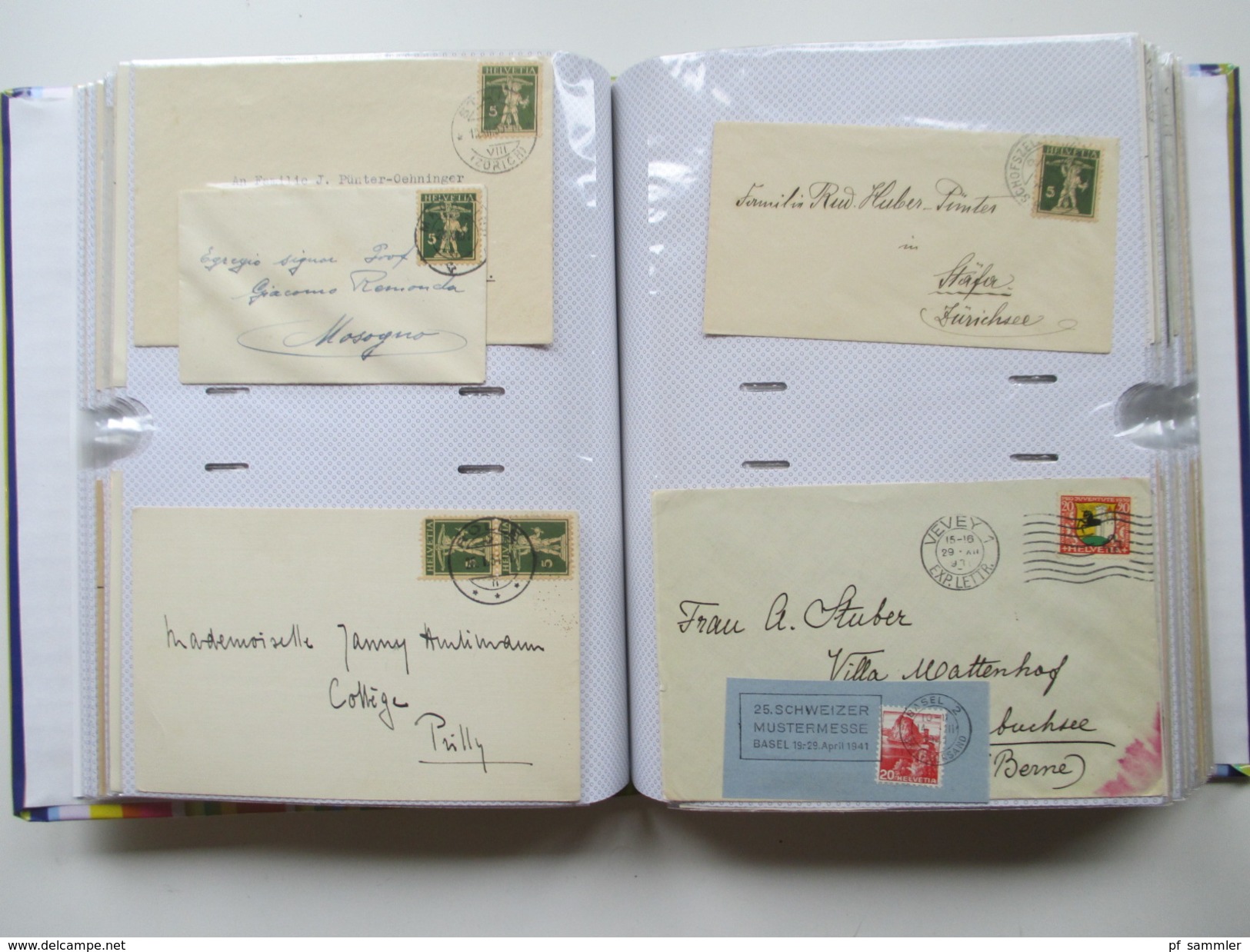 Schweiz 1910- 50er Jahre Belegesammlung 141 stk. PK / PTT / Firmenkarten / Werbezudrucke / Tell / Tellknabe