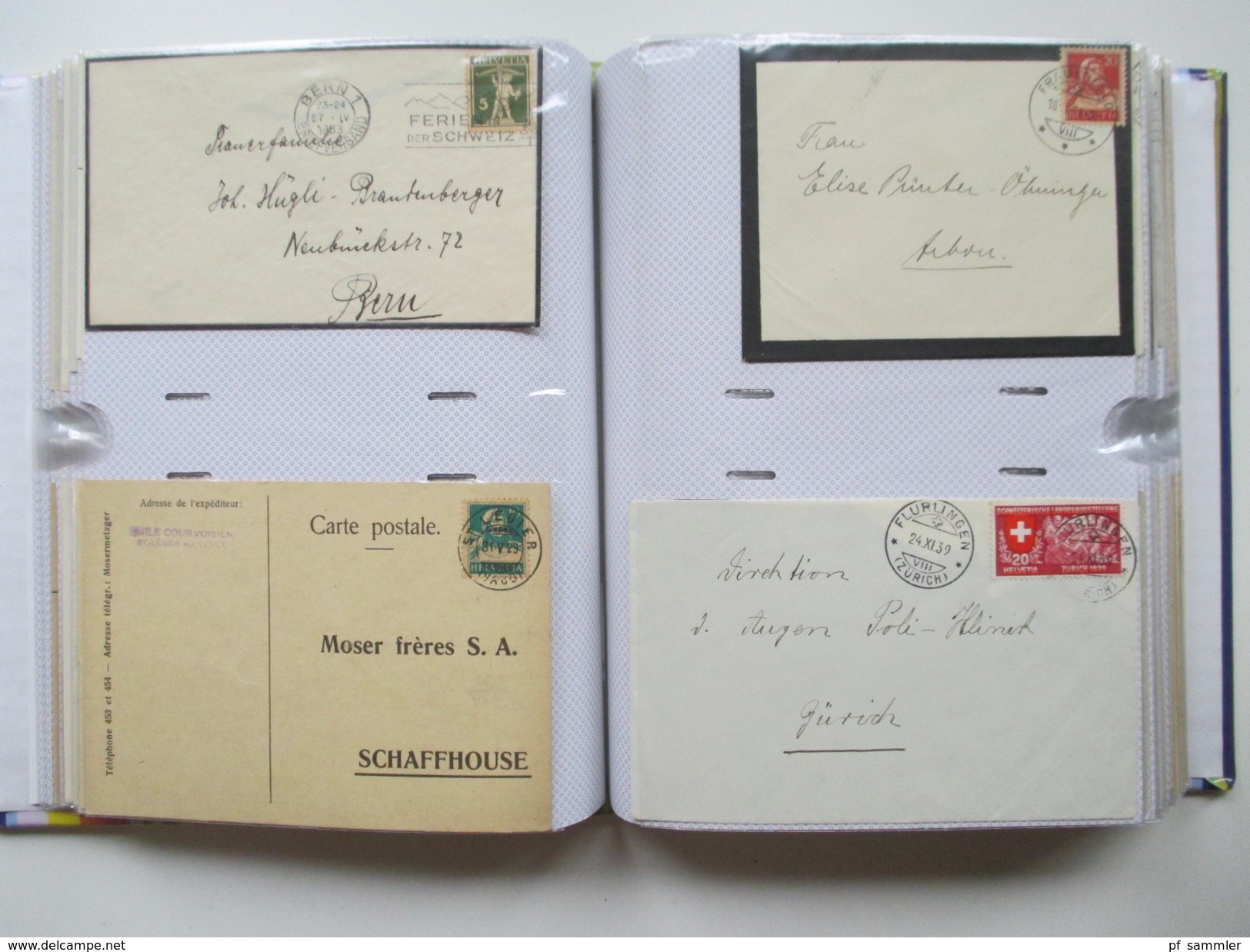 Schweiz 1910- 50er Jahre Belegesammlung 141 stk. PK / PTT / Firmenkarten / Werbezudrucke / Tell / Tellknabe