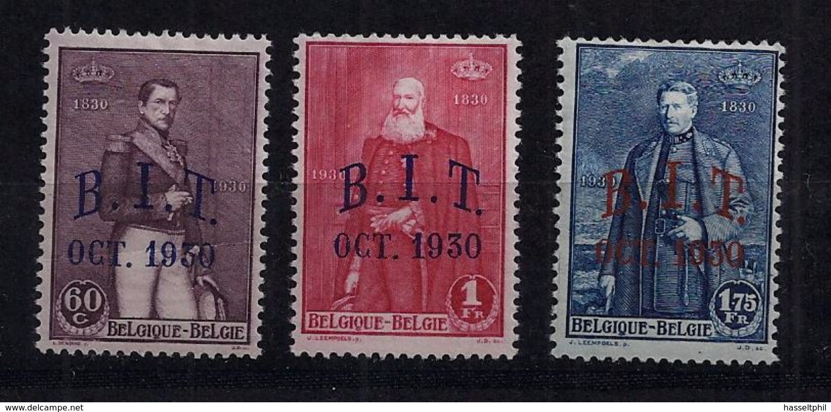 BELGIQUE - BELGIE 305/07 BIT Met Plakker - Avec Charniere - 1930 - Unused Stamps