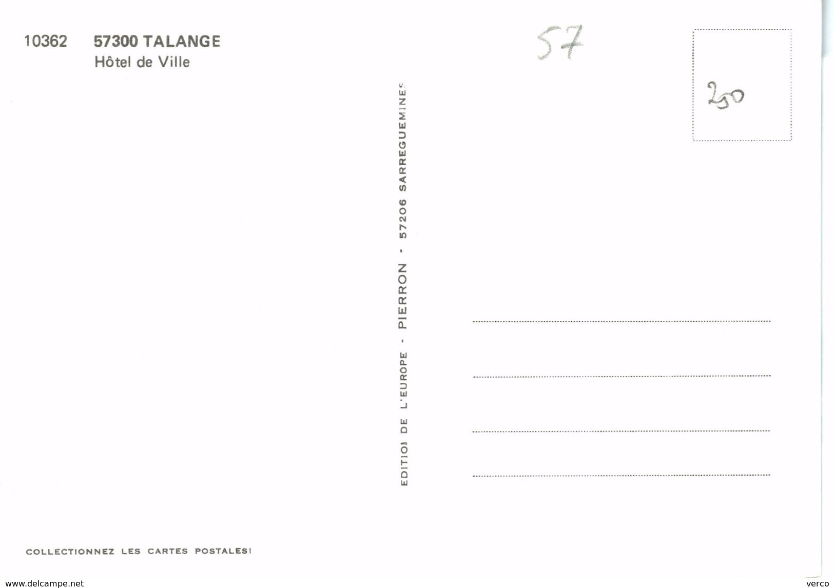 Carte Postale Ancienne De TALANGE - Talange