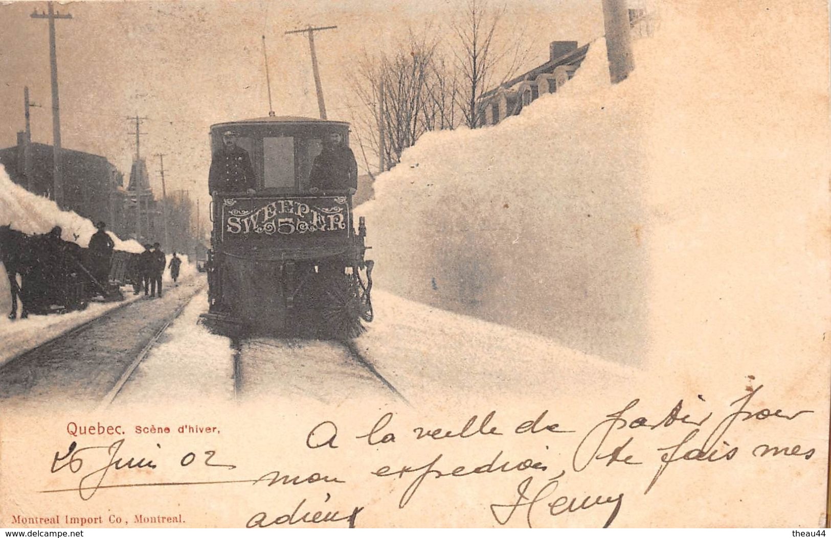 ¤¤  -   CANADA  -  QUEBEC   -  Scène D'Hiver En 1902   -  Tramway      -  ¤¤ - Québec - La Cité