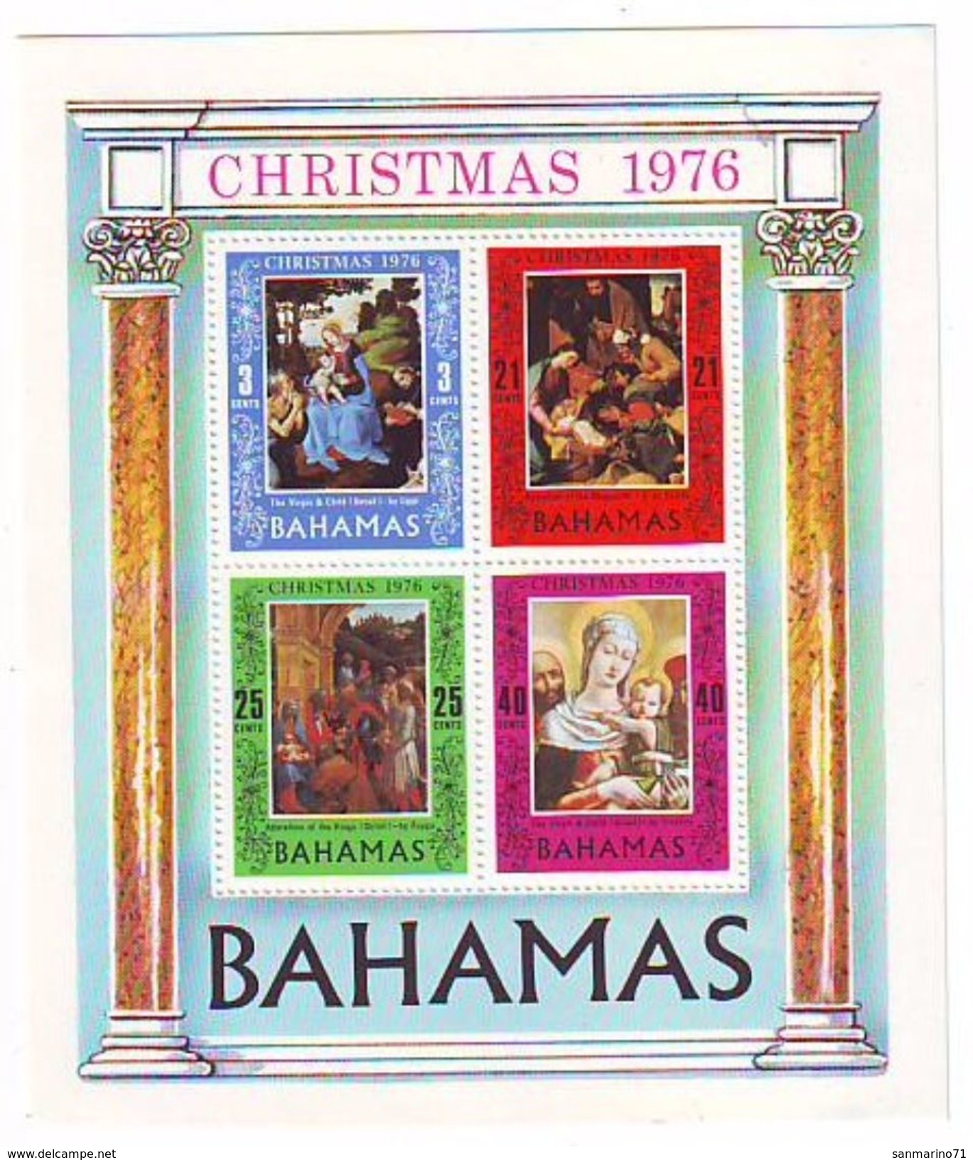 BAHAMAS 406-409,unused,Christmas 1976 - Bahamas (1973-...)