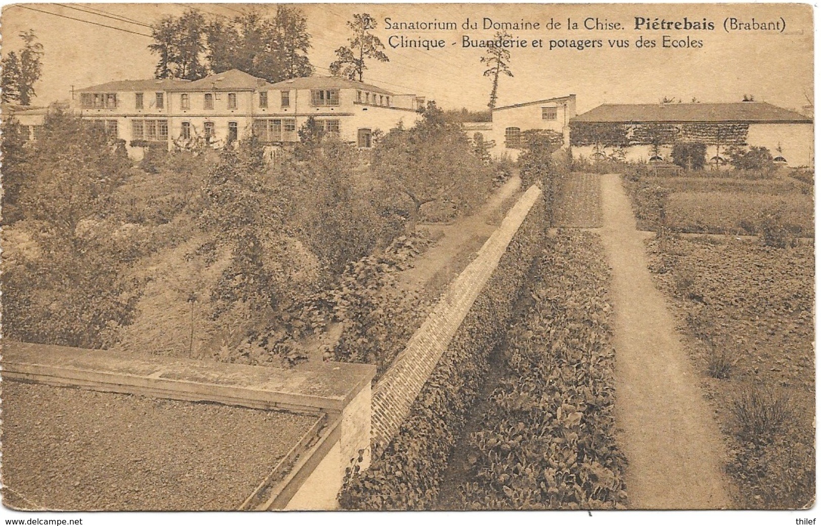 Piétrebais NA1: Sanatorium Du Domaine De La Chise. Clinique-Buanderie Et Potagers Vus Des Ecoles 1927 - Incourt