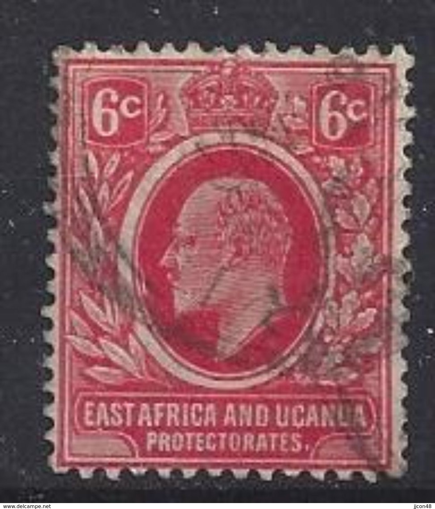 East Africa And Uganda Protectorates 1907-08 6c  (o) - Protectorados De África Oriental Y Uganda