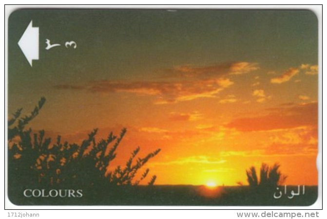 OMAN A-517 Magnetic Telecom - Landscape, Desert, Sunset - 31OMNN - Used - Oman