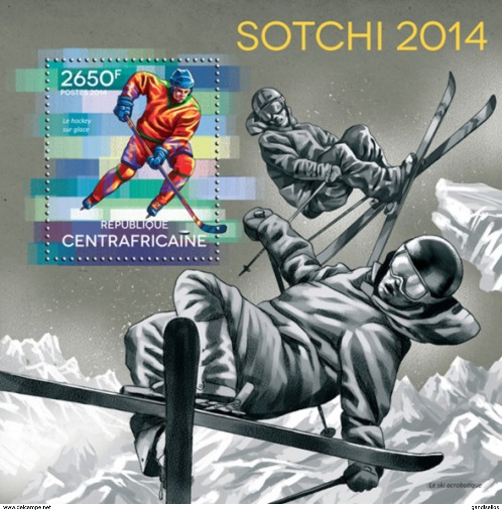 CENTRAFRICAINE 2014 SHEET SOCHI OLYMPIC GAMES WINTER JEUX OLYMPIQUES SPORTS Ca14311b - Repubblica Centroafricana