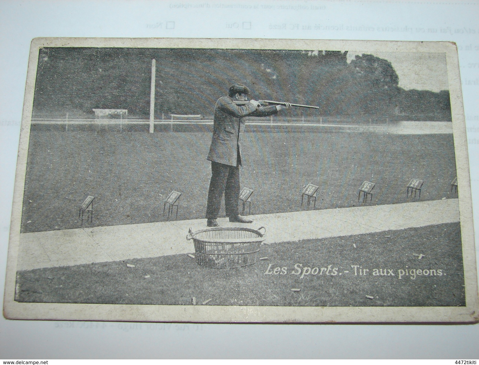 C.P.A. - Les Sports - Tir Aux Pigeons - Dos : Pub. Chicorée A La Belle Jardinière - 1910 - TTB (J78) - Tir (Armes)