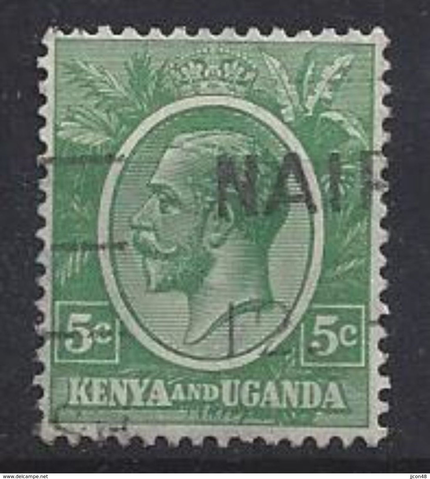 Kenya-Uganda 1922-27  5c (o) - Kenya & Uganda