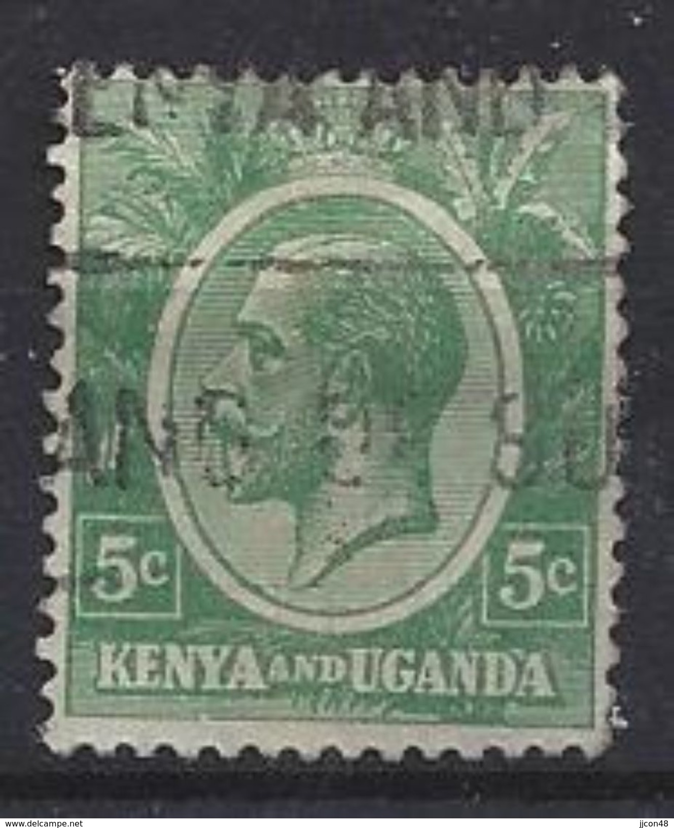 Kenya-Uganda 1922-27  5c (o) - Kenya & Uganda