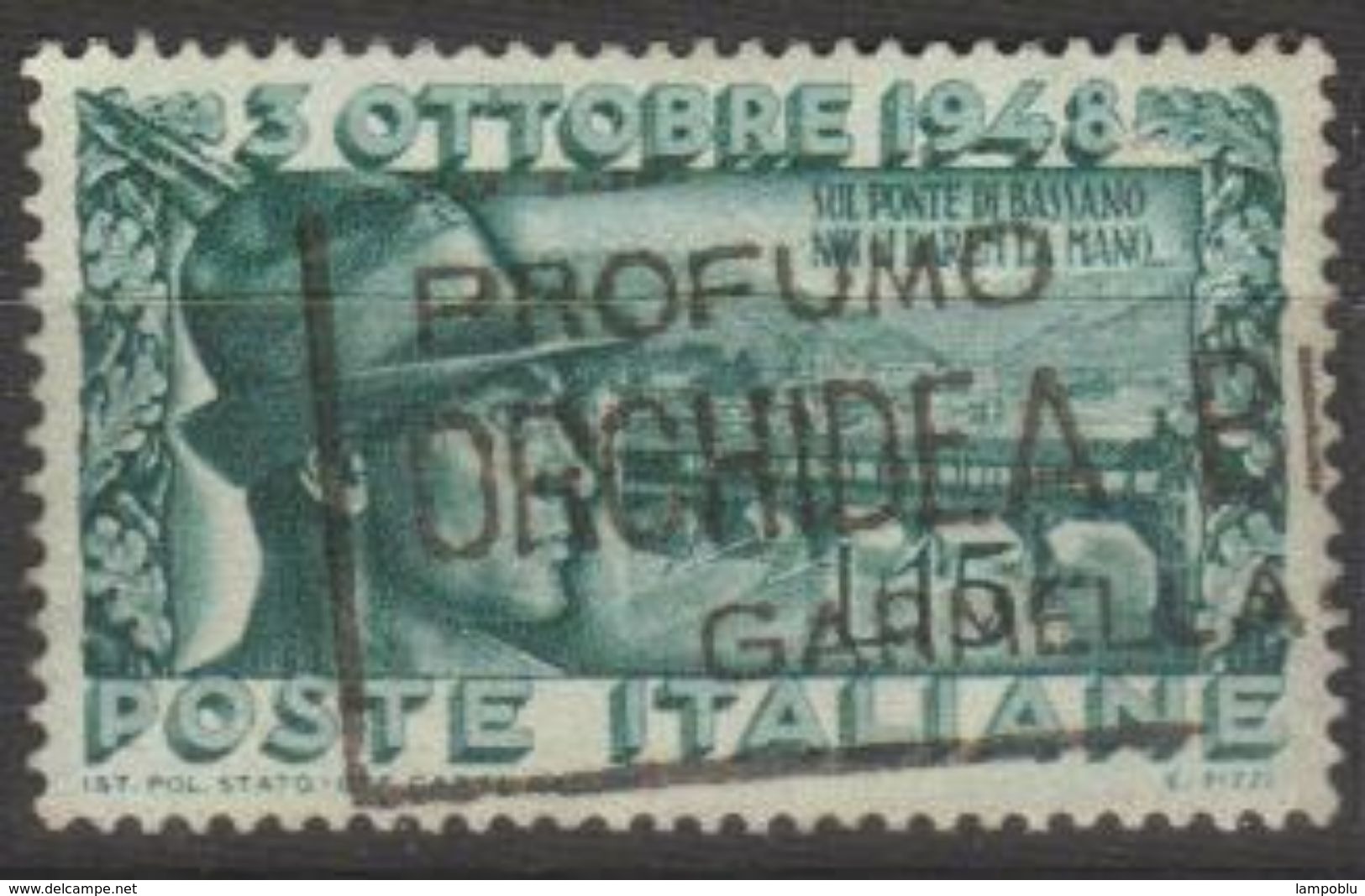 1948 - Ricostruzione Ponte Degli Alpini A Bassano Del Grappa - Sassone N. 592 - 1946-60: Gebraucht