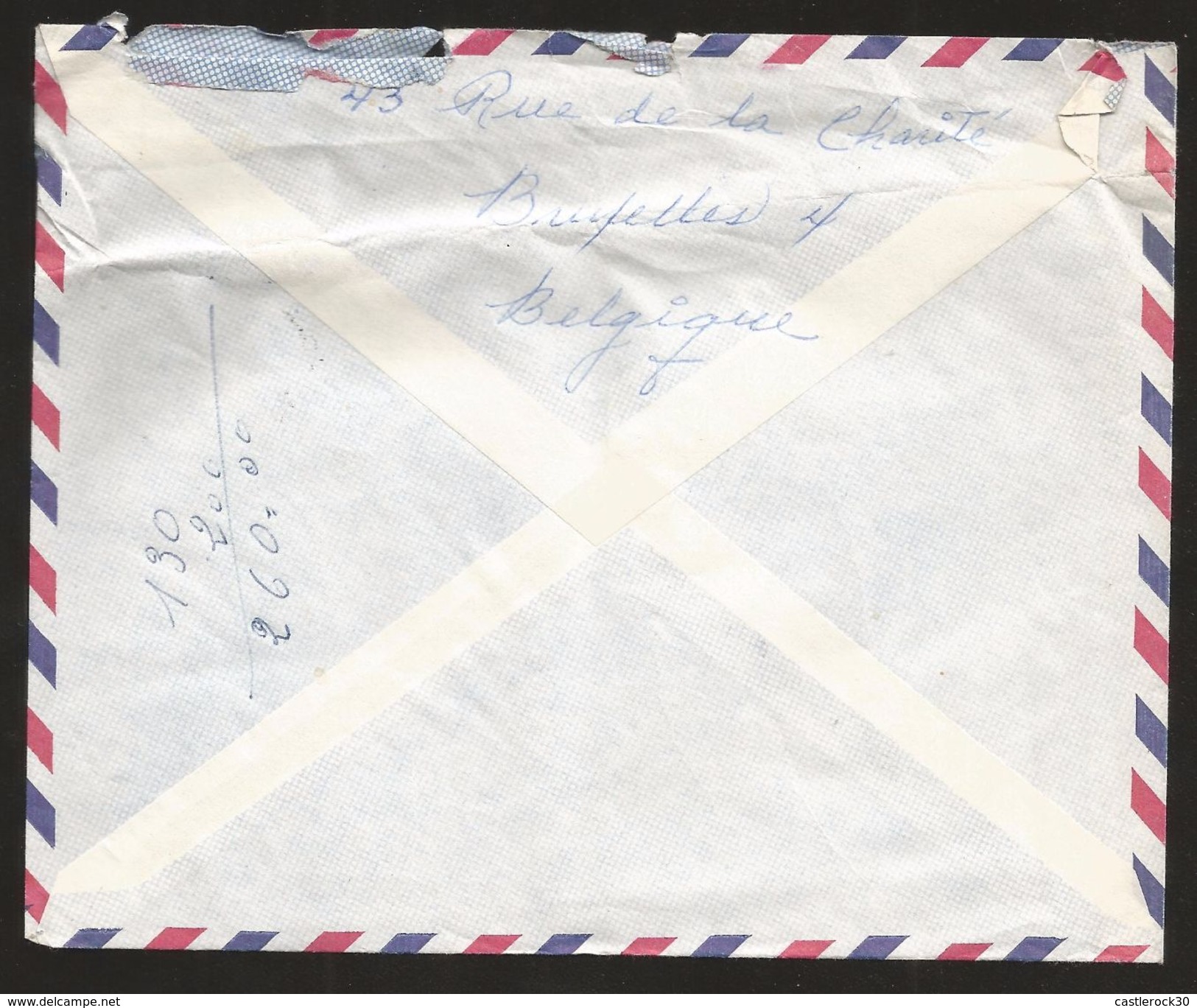 A) 1954 BELGIUM, BAUDOUIN KING 3F, 6F, BELGIQUE, AIRMAIL, CIRCULATED COVER FROM BELGIUM TO MEXICO D.F. - Other & Unclassified