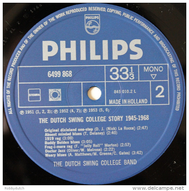 * 2LP *  THE DUTCH SWING COLLEGE STORY 1945-1968 (Holland 1968 EX-!!!) - Jazz