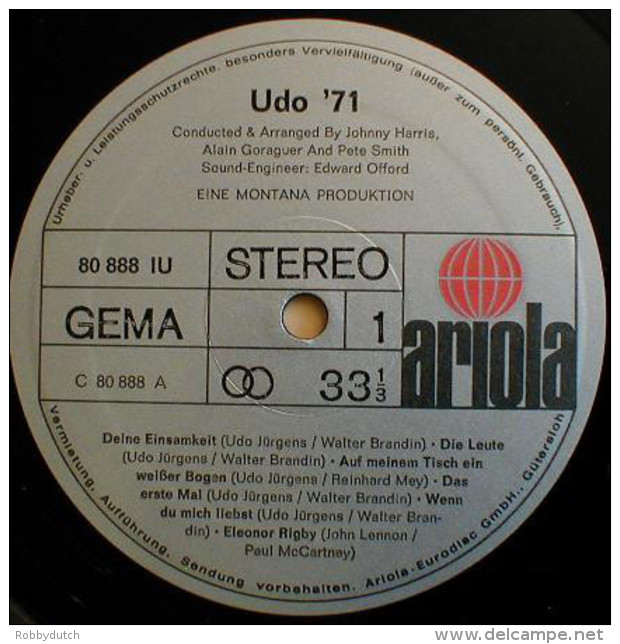 * LP *  UDO JÜRGENS - UDO '71 (Germany 1971 EX-!!!) - Other - German Music