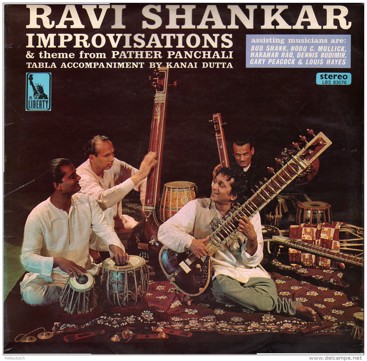 * LP *  RAVI SHANKAR - IMPROVISATIONS &amp; THEME FROM PATHER PANCHALI (England 1968) - Wereldmuziek